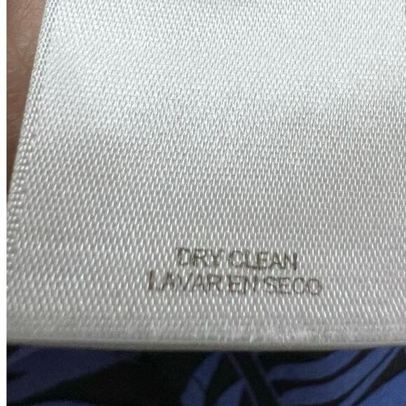 Anne Klein Maxi Dress Sz M Fit & Flare Sleeveless Palm Print Tie Waist Preppy - Picture 7 of 8